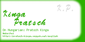 kinga pratsch business card